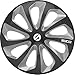 Sparco SPC1573BKSV Copriruota Sicilia, Nero/Argento, 15", Set di 4
