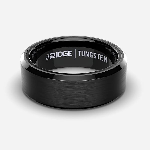 The Ridge Royal Black Beveled Ring Comfort Fit Wedding Band - 11.5 by The Ridge - Image 2