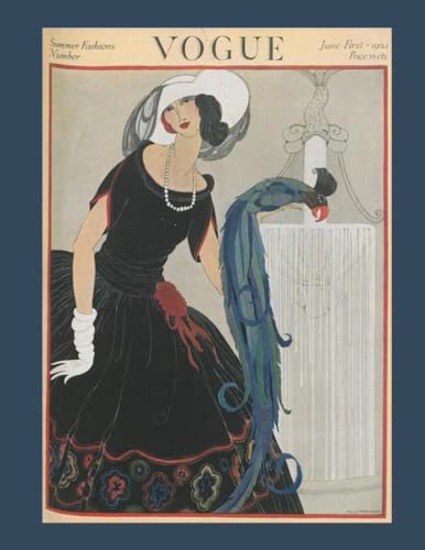 Notebook - Lined - 8.5x11 in - 120 pgs - Vintage Vogue Cover: Notebook, Journal, Diary, Composition Book, Planner | Vintage Vogue Cover