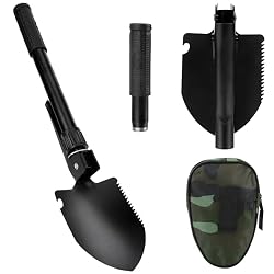 Pala Plegable Multifuncional Pala Plegable Militar Pala de Supervivencia Camping Portátil Pala Plegable Pala de Supervivencia Camping para Jardín, Camping, Senderismo