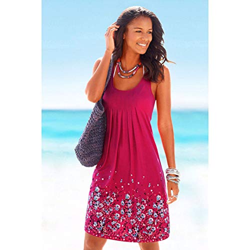 Kiboule ebay wish estilo quente vestido feminino europeu e americano sem mangas estampado vestido so