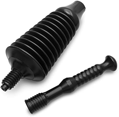 OUTSTANDER Toilet Plunger, Powerful Drain Unblocker for Clearing Blockage in Drains, Heavy Duty and Flexible Plumbing Suction Tool for Unblocking Toilets of all Types, 60 x 13 cm, Dia 5 cm, Black