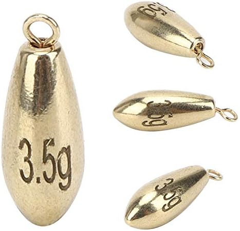 Vbest life Fishing Weights Sinkers Accessory,10Pcs Golden Portable Reusable Rotation Fishing Weights Sinkers Fishing Accessory