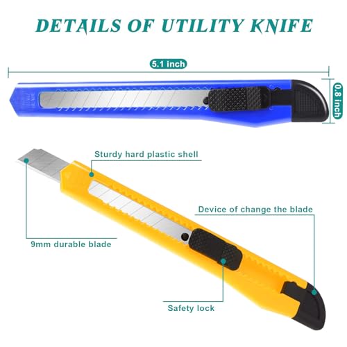 TIFICAL 20 Pack Exacto Knife Bulk, Box Cutter, 9mm Snap-Off Utility Knife by TIFICAL - Used condition - Image 2