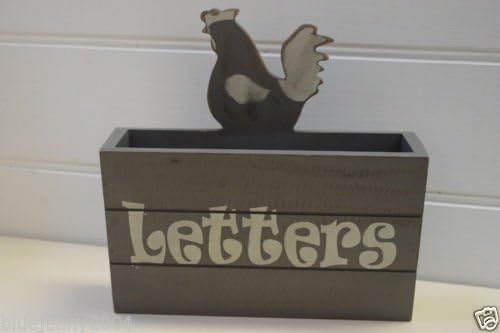 Amazon.com: Shabby Chic Rustic Chickens Letter Rack Box Mail Box : Home ...