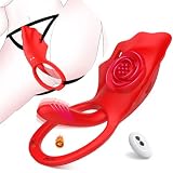 Sex Spielzeug für die Paare Frau Männer Vibration für Frauen Leise,Bondage Vibratorensets für frauen mit Fernbedienung,Klitoris & G-Punkt-Stimulation,Penisring,mit 10 Modis und Heizfunktion