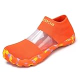 Water Shoes for Women Men Fashion Quick-Dry Non Slip Footwear Unisex Athletic Hiking Workout Gym Beach Swim Sneakers Shoes Orange