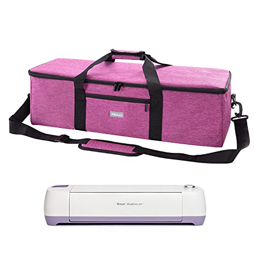 KGMCARE Lightweight Carrying Case Compatible with Cricut Explore Air (Air 2) Cricut Maker, Silhouette CAMEO3, Travel Tote Bag with Pocket for Cricut Die-Cut Machine and Supplies(Pink)