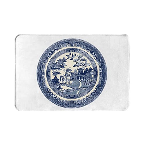 IUBBKI 40 x 60 cm Bodenmatte, orientalischer Stil, chinesische blaue Weide, weiche Mikrofaser, Fußmatte, kreative Fußmatte, waschbare Fußmatte für Eingang, Garten, Büro IUBBKI 40 x 60 cm Bodenmatte, orientalischer Stil, chinesische blaue Weide, weiche Mikrofaser, Fußmatte, kreative Fußmatte, waschbare Fußmatte für Eingang, Garten, Büro
