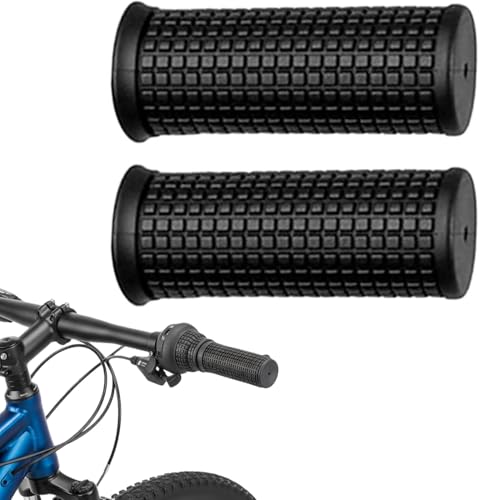 1 Pair Black Anti Slip Bike Bicycle Short Handlebar Grips for Twising Shifter, Shockproof Anti Slip MTB Parts, Soft TPR Rubber Handlebars