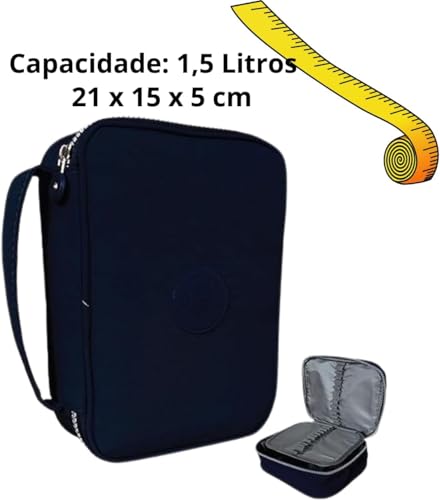 Estojo Escolar Lápis Nylon Com 20 Elásticos Ziper Resistente Escolar Com Organizador De Lápis Caneta