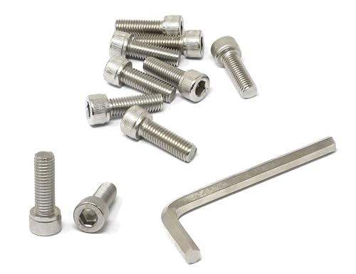 Image of iexcell 10 Pcs M10 x 30mm Thread Pitch 1.5 mm Stainless Steel 304 Hex Socket Head Cap Screws Bolts Kit