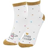 GRUSS & CO 46638 Zaubersocken Schutzengel, Größe 36-40, Geschenk Engel Geschenksocken, Weiß, Goldfarben