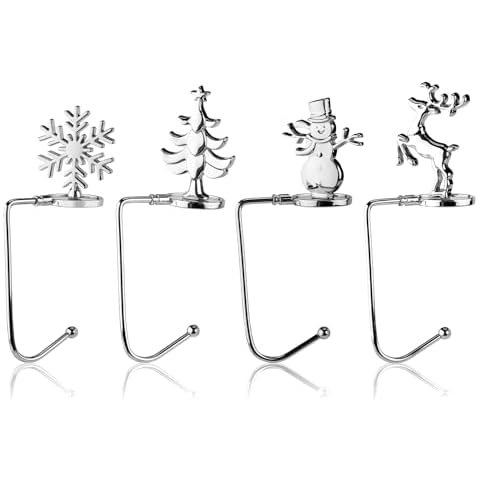 PEUTIER 4pcs Decorative Christmas Stocking Holders Cover