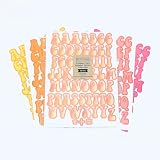 Groovy Vinyl Alphabet Stickers - 285 Piece, 5 Sheets, 5 Trendy Warm Colors 1.3in Tall Self-Adhesive Retro Vintage Easy-Peel Letters for 60s, 70s, Crafts, Art, Halloween, and More!