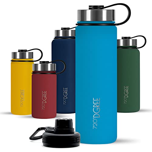 720°DGREE Botella Agua Termo Acero Inoxidable “noLimit“ – 710ml - Sin BPA Free, Antigoteo y Prueba de Fugas - Frasco térmico, Cantimplora Aislada Bebida Caliente Frío con Gas +Cubierta Deporte Gratis