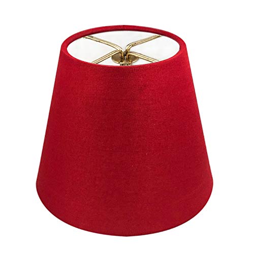 Royal Designs, Inc. CS-1103-5RED Textured Linen Empire Chandelier Shade, 3 x 5 x 4.5, Red by Royal Designs, Inc. - Used condition - US$14.76