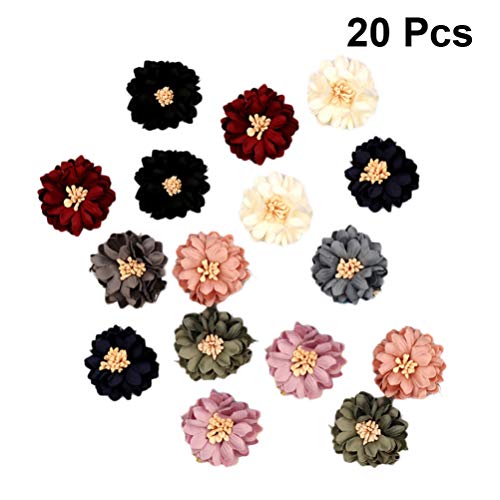 Ornamentos florales simulados para ropa 20 piezas miniatura 2