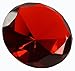 Red Crystal Glass Diamond Paperweight 4" Diameter (100mm)