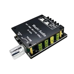 bluetooth 5.0 version, transmission efficiency is higher, transmission distance is longer. Large size black gold heat sink ensures efficient heat dissipation. Potentiometer to adjust the volume, with a switch, it is easy to control the volume, very s...