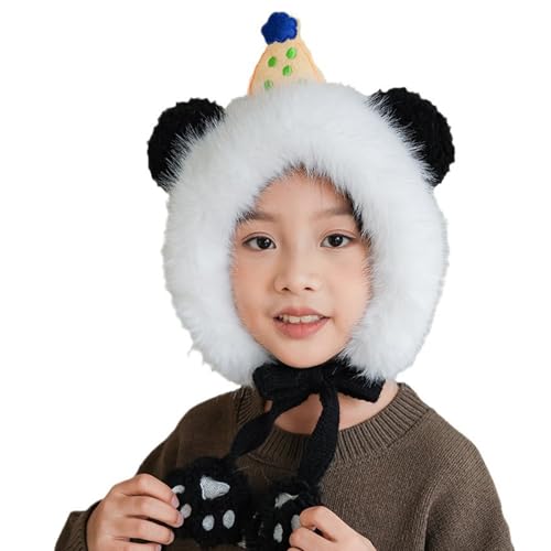 Balaclava, Warm Knitted Kids Winter Hat Warm Autumn Plush Hats Outdoor Activity Headwear for Cold Weather4