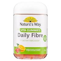 Nature's Way Adult Daily Fibre Vita Gummies 110 Pastilles, Daily Fibre for Adults, Nature's Way Vita Gummies, 110 Count, Digestive Health & Regularity, Prebiotic Inulin, Gut Health