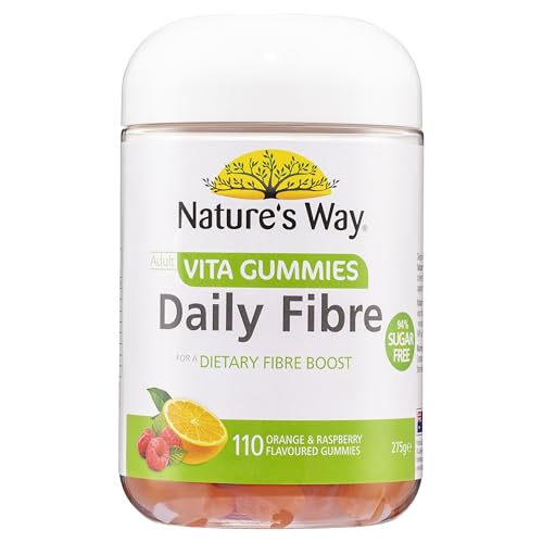 Nature's Way Adult Daily Fibre Vita Gummies 110 Pastilles, Daily Fibre for Adults, Nature's Way Vita Gummies, 110 Count, Digestive Health & Regularity, Prebiotic Inulin, Gut Health