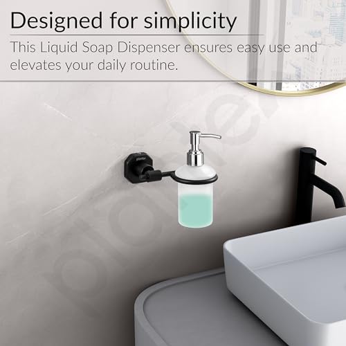 Image of Plantex 304 Grade Stainless Steel Soap Dispenser for Bathroom /Liquid Dispenser for Kitchen /Shampoo Dispenser /Bathroom Accessories - Nipron (Black)