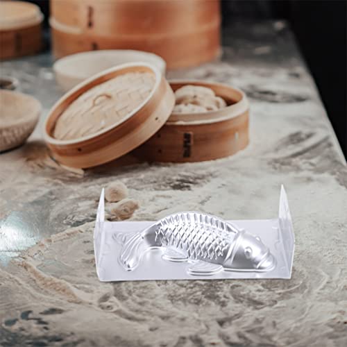 Hemoton Cupcake Toppers Cupcake Toppers Metal Cooking 3D Fish- Shaped Kitchen Baking Mould Diy Cake For Pie Pasta Rice Mooncake Party Decoration Fish Shaped Cake Mold Carp Shape Rice Cake Mold #TOP7