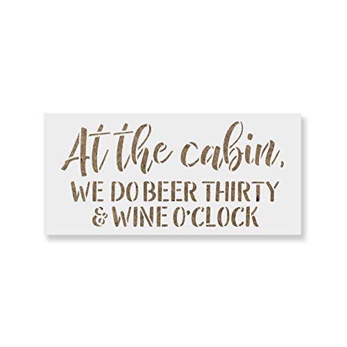 The Cabin Beer & Wine Sign Stencil