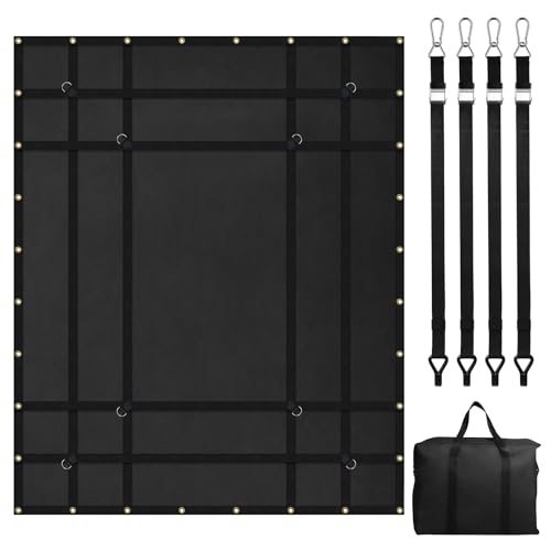 VEVOR Waterproof Cargo Net, 72 in x 57 in, Heavy Duty Truck Cargo Net-(WLL) 700lbs, 4 Adjustable Straps with Carabiners & S-Hooks, Truck Bed Cover for Trailer, Pickup, Boat, Jeep, SUV 4.75' x 6' ft by VEVOR - Used condition - US$52.35