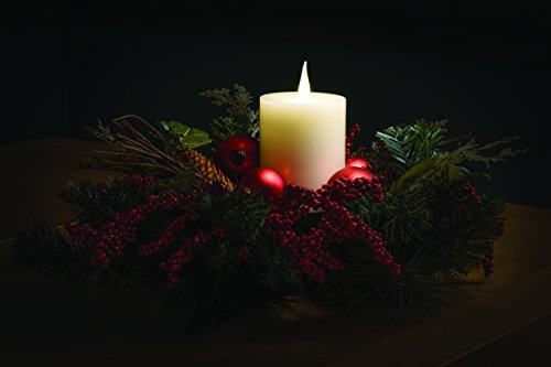 Xodus Innovations Wc1684 4 Inch Flameless Battery Operated Led Wax Pillar Candle With Automatic Timer And Warm White 3D Flickering Flame, Ivory #TOP2