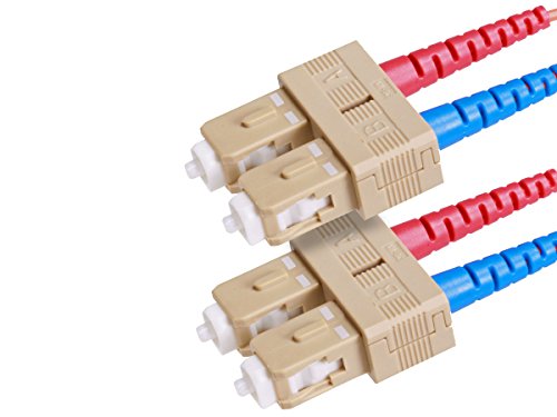 Monoprice Om3 Fiber Optic Cable - 50 Meter - Aqua | Sc/Sc, Ul, 50/125 Type, Multimode, 10Gb, Corning, Ideal For 10 Gigabit Ethernet (Gbe) Networks #TOP20