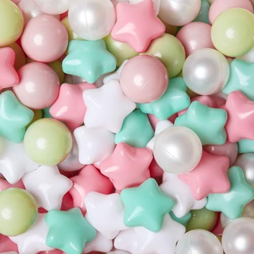 Image of GOGOSO Ball Pits Balls for Toddlers Pack of 50 100 200 Plastics Shape Ball Non-Phthalate Non-BPA Non-Toxic 2.2-Inch Crush Proof Play Balls