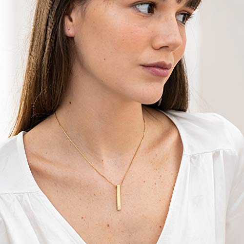 MYKA Personalized 3-Sided Vertical Bar Necklace #TOP17