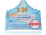 Koryphäe ZVG® 24 Packungen feuchte antibakterielle Waschhandschuhe, Parfümfreie Waschhandschuhe, Feuchte Waschhandschuhe, Waschhandschuhe für bettlägerige Patienten (24 Packungen (192 Stk.))