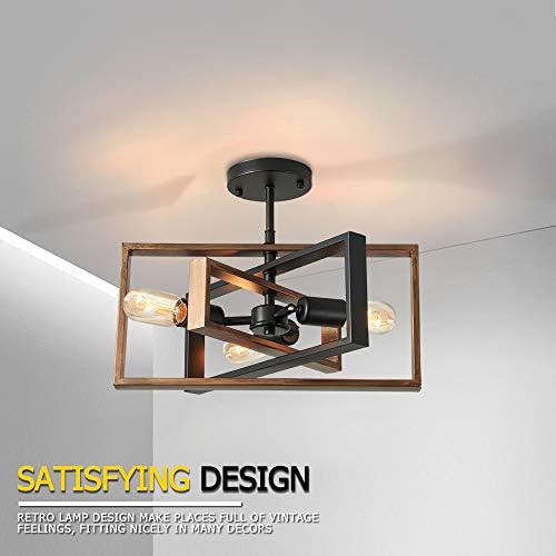 ENCOFT Vintage Ceiling Lights Industrial Retro Pendant Lights E27 DIY Swivel Design Lamps for Home,Restaurant,Hotel Decoration(Without Bulbs)