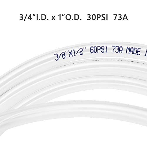 Eastrans 5ft x 3/4" ID Clear Vinyl Tubing, Flexible Hybrid PVC Tubing Hose, Lightweight Plastic Tube UV Chemical Resistant Vinyl Hose, BPA Free and Non Toxic