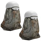 Watayo 2 Pcs 3/4 Camo Hunting Face Mask, Elastic Adjustable Camouflage Balaclava Face Mask, Hunting Breathable Mesh Face Cover for Men