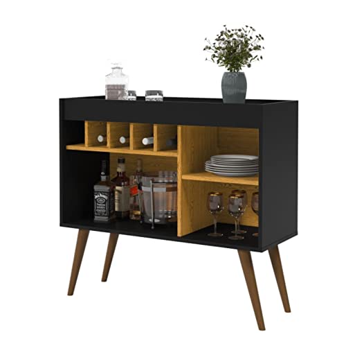 Aparador Buffet Adega New Odin - Preto/Nature