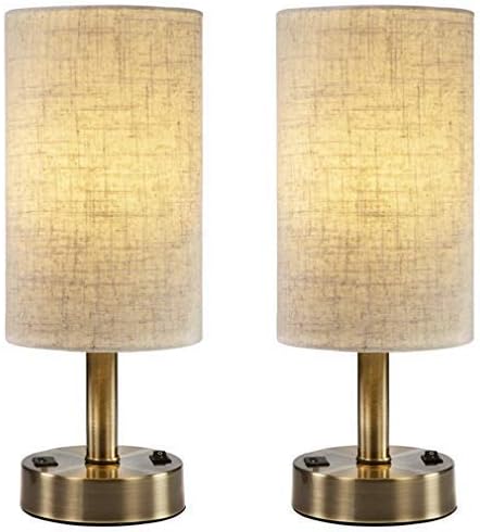 DEEPLITE USB Bedside Lamp (Set of 2) Table Lamp Bedroom, Living Room