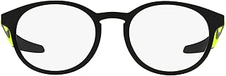 Youth Kids' OY8014A Round Out Asian Fit Prescription Eyewear Frames, Satin Black/Demo Lens, 49 mm