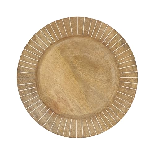 Platos decorativos de madera mango set 4 miniatura 1