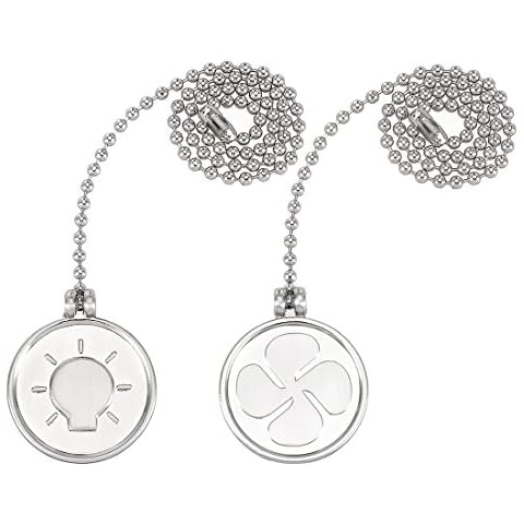 sourcing map 2 Stück Splitter Tone 12 Zoll Münzform Glühbirne Zugkette Cover