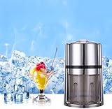 AZIEBAY 電動アイスクラッシャースノーフレークポータブル手動アイスクラッシャーラウンド家庭用シェーバースノーコーンメーカーキッチンツール