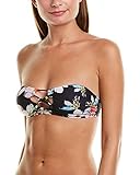 Ella Moss Women's Standard Bandeau Swimsuit Bikini Top, Amore Black, Small