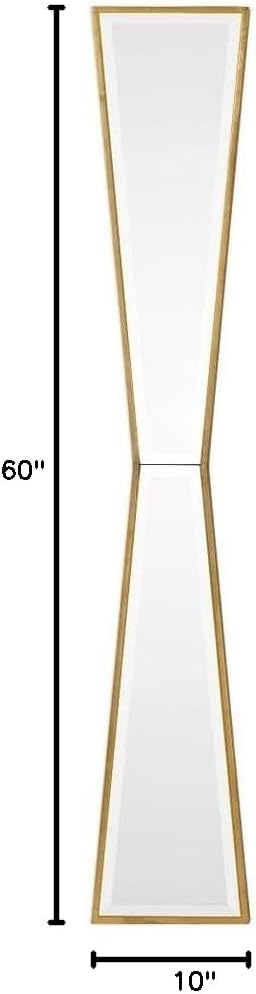 Uttermost Corbata Antiqued Gold Leaf 10" x 60" Wall Mirror