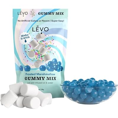 مجموعة من 3 عبوات من LEVO Gummy Mix - كريمة البرتقال، صودا العنب، الخطمي المجمد - اصنع حلوى الجيلي المنقوعة بنفسك - كل كيس يصنع 64 حلوى جيلي - عبوة من 3 عبوات