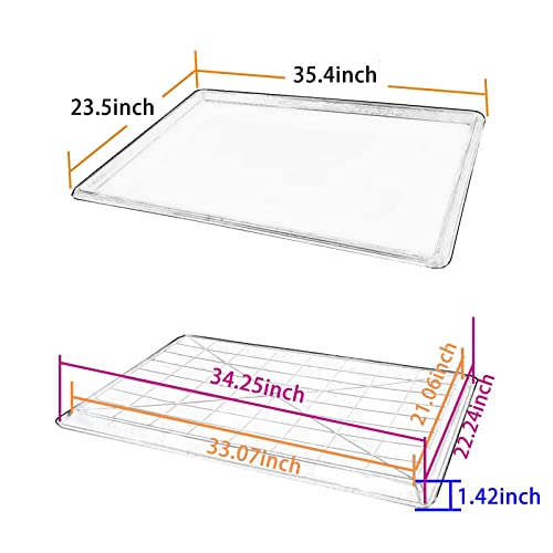 Confote 35.4 X 23.5 Inch Replacement Tray For Dog Crate Pans Plastic Bottom For Pet Cages Crates Kennels Dogs Cat Rabbit Ferret Critter #TOP1