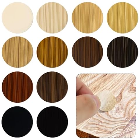 648 Pieces Screw Hole Covers Stickers, 12 Basic Color Colors Wood Stickers, Adhesive PVC Screw Cover Caps, for Wood Screws Wall Cabinets Desk Wall Cover